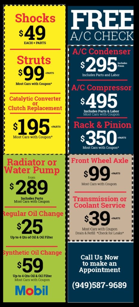 auto repair coupons First Call Auto Services
